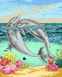 Here are all of our free patterns in one place! Maria Diaz Designs Dolphins Cross Stitch Chart Cross Stitch Cross Stitch Animals Cross Stitch Sea