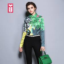 Découvrez la vaste sélection et achetez en ligne : Xva Original 2018 Marke Femme Grune Blatter Blume Bluse Weibliche Party Tees Frauen Chemise Blusas Formale Vestidos Sommer Blouse Brand Brand Blouseshirt Blouse Aliexpress