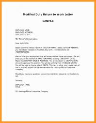 Work Restrictions Letter Best Of 12 13 Return To Work Letter From Employer Return To Work Letter Templates Doctors Note Template