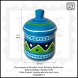 Hand Painting Multicolor Wooden Sindoor Box, Sindur Dibbi