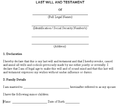 Do not form part of the estate and will therefore not be subject. Last Will And Testament Free Template