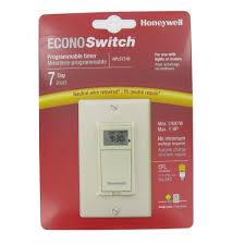 Honeywell 7 Day Programmable Light Switch Timer Almond Rpls731b1009 U Walmart Com Walmart Com