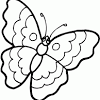 Keep little hands busy with a cute butterfly coloring page. 1