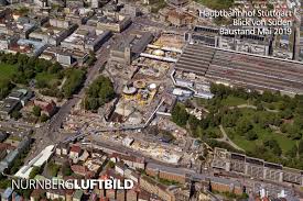 Nach oder weg von stuttgart? Hauptbahnhof Stuttgart Baustand April 2016 Luftbild Von Westen