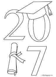 2017 Graduate Clip Art Coloring Page Preschool Graduation Graduation Clip Art Graduation Diy