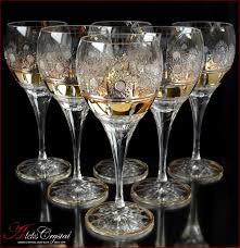 Set 6 bohemia czech crystal glass wine glasses multi coloured original boxed. Aleks Crystal Com Bohemia Crystal Wine Glasses
