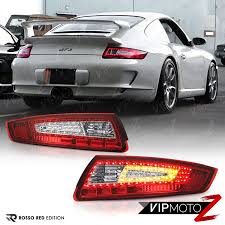 2005 08 Porsche 997 Red Clear Led Tail Lights Pair Left Right Brake Signal Lamps Ebay Led Tail Lights Tail Light Porsche