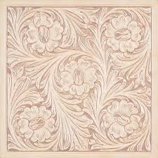 Leather stamping design for belts. Tooling Patterns Blue Ribbon Custom Tack