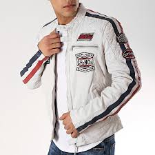 Maybe you would like to learn more about one of these? Redskins Veste Cuir Patchs Brodes Ripper Calista Blanc Bleu Marine Laboutiqueofficielle Com