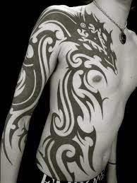 Cut around your tattoo design leaving 2mm. Amazing Tribal Dragon Tattoo On Full Right Sleeve Body
