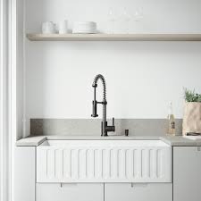 Aug 15, 2020 · wewe specializes in various affordable kitchen and bathroom faucets, bath, and shower products. Vigo All In One 36 Matte Stone Farmhouse Kitchen Sink Set With Edison Faucet In Matte Black Strainer And Soap Dispenser