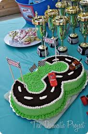 Male Car Birthday Cake For 3 Year Old Boy Simple Step By Step Tutorial For Decorating A Cars Birthday Cake Cars Birthday Cake Birthday Party Cake Boy Birthday Cake