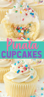 Easy Pinata Cupcakes Crazy For Crust Recipe Easy Cupcake Recipes Cupcake Recipes For Kids Baking Recipes For Kids