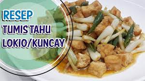 Lokio adalah tanaman yang merupakan anggota dari keluarga amarylidaceae dan memiliki nama latin allium tuberosum. Resep Masak Tumis Tahu Lokio Atau Kuncay Kucai Youtube