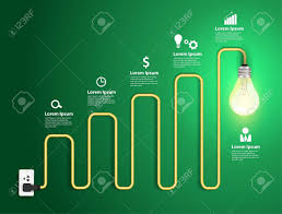 Creative Light Bulb Abstract Charts And Graphs Modern Design