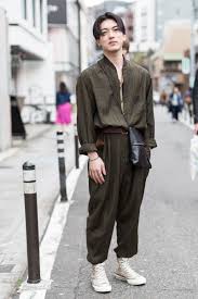 Khaki Jumpsuit Style Cat Street Japan Fashion Street Japan Men Fashion Men Street Look