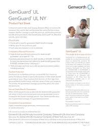 Genworth helps communities to become financially secure through community investment and employee giving. Genworth Genguard Ul Fact Sheet Shaw American