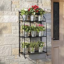 Great for indoors, a garden or patio, this wonderful shelving unit further enhances all the beauty your garden has to offer with its decorative. Three Tier Wire Shelf Folding Metal Plant Stand Garden Gear