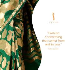 We Couldn T Agree More Fashion Is All About Self Expression Fashion Swaha Saree Quotes Fashion Quotes Saree Quotes Fashion