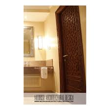 However, you should choose the wood treated for high humidity to prevent the warping. Moroccan Bathroom Door Mediterranean Entry Door Moorish Style Doors