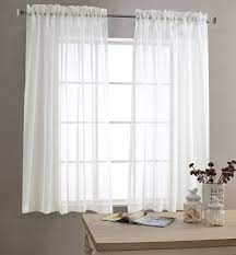 Sheer White Curtains For Living Room 63 Inch Length Bedroom Window Curtain White Sheer Curtain Panels Living Room Drapes White Sheer Curtains White Living Room