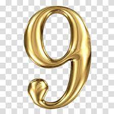 9 Foil Balloon Number Gold Three Dimensional Figure 9 Transparent Background Png Clipart Coroa Png