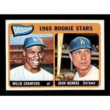 The topps company has created a number of different baseball card products during its existence. 453 Willie Crawford John Werhas Rookie Stars 1965 Topps Baseball Cards Star Graded Exmt