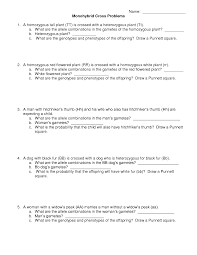 Students will fill in the punnett squares, complete a table containing the genotypes and phenotypes of the offspring, and answer a set of questions for each problem. Monohybrid Mice Answer Key Preview Answer Key Guidance 2021