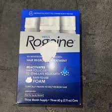 Men's ROGAINE 5% Minoxidil Unscented Foam Hair Regrowth Treatment - Pack of  3 (2.1 fl oz) for sale online | eBay