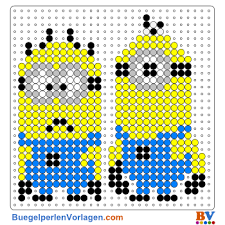 Wenn ihr eine durchsichtige platte zum darunterlegen benutzt. Bugelperlen Vorlagen Von Den Minions Zum Herunterladen Und Ausdrucken