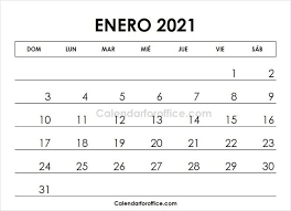 January 2021 Calendar Spanish Calendario 2021 Mensual Para Imprimir Calendar For Office Calendar Calendar Printables July Calendar