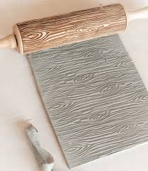 Wood Texture Engraved Rolling Pin Engraved Rolling Pins Wood Texture Patterned Paint Rollers