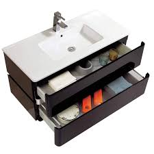 The majority of these vanities are designed to accommodate a single sink. Fine Fixtures 40 Inch Sundance Wall Mount Bathroom Vanity Color Black