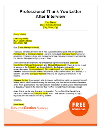 3 sample thank you letters for after an interview. After Interview Thank You Letters Samples Free Ms Word Templates