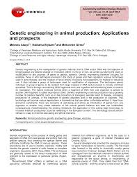 This means that in the following. Pdf Genetic Engineering In Animal Production Applications And Prospects