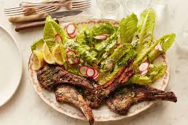 Grilled Lamb Chops With Lettuce And Ranch Dressing Recipe Recipe In 2020 Grilled Lamb Chops Grilled Lamb Ranch Dressing Recipe