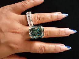 Dramatic 31.75 Carat Square Radiant Cut Fancy Vivid Blue Green Color VVS  Clarity Lab Diamond Engagement Cocktail Ring Silver Setting Jewelry