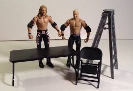 Wwe Elite Action Figures Edge Amp Christian Complete W Table Ladder Amp Chair Mattel Action Figures Wwe Action Figures Wwe Toys