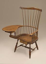 Historical Tiger Maple Windsor Writing Armchair Early American Furniture Wood Chair Primitive Decorating Country