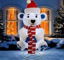 Amazon.com: Glintoper Lighted Christmas Decorations, Pre-Lit Pop Up Plush  White Bear with Built-in Lights, Collapsible and Easy-Assembly, Light Up ...