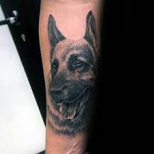 Some people may get their rank, outfit and name put in along with the tattoo of the dog tag. 30 German Shepherd Tattoo Designs For Men Dog Ink Ideas German Shepherd Tattoo Dog Tattoo Tattoo Designs Men