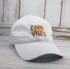 Good Vibes Dad Hat Embroidered Baseball Cap Curved By Realest Dad Hats Hats For Women Trendy Hat