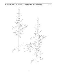 Golds Gym Xrs 20 Olympic Bench Parts Ggbe14862 The