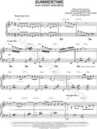 Summertime Piano Jazz Sheet Music