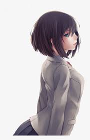 It's much more fun than short hair, because short hair is hard to twirl!. Transparent Anime Girl Short Hair Anime Transparent Png 816x1200 Free Download On Nicepng