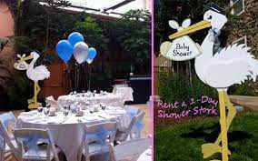 If you are looking for a playful baby shower theme for a little boy or perhaps a gender neutral shower idea, you can't go wrong with a stork themed shower. Stork Themed Baby Shower Inspiration Thing 1