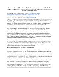 Https Www Nebraskamed Com Sites Default Files Documents Covid 19 Guidelines For Communicating With Deaf Patients Pdf