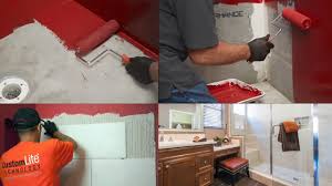 This can be done by a handiman or diy. Redgard Speedcoat Rapid Curing Waterproofing Membrane For Faster Tiled Shower Installations Youtube