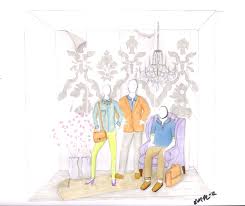 Sketch Of Window Display Window Display Visual Merchandising Displays Visual Merchandising