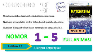 Latihan 1 1 Nomor 1 2 3 4 5 Kelas 9 Smp Mts Perpangkatan Bentuk Akar Paket Mtk Bse Revisi 2018 Youtube